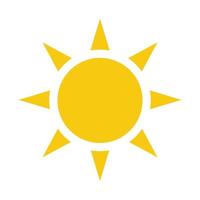 icono de sol amarillo vector