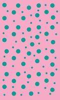 vertical pattern with green circles and pink background vector