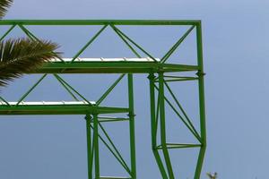 Geometric architectural details in the construction of buildings and structures in Israel. photo