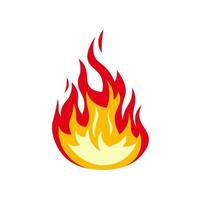 Fire vector flat design isolated