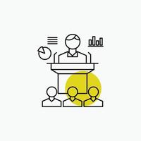 Business. conference. convention. presentation. seminar Line Icon vector