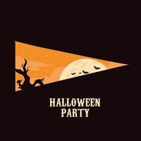 illustration vector of halloween background with bats and moon