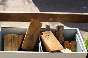 Firewood prepared for the winter. photo