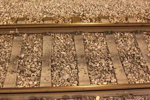 Railroad Tracks and Railway Cars in Israel. photo