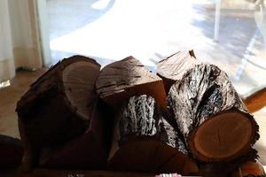 Firewood prepared for the winter. photo