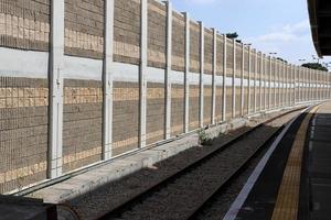 Railroad Tracks and Railway Cars in Israel. photo