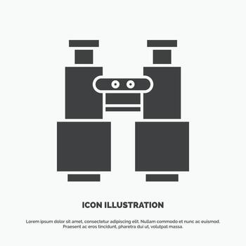 binoculars. find. search. explore. camping Icon. glyph vector gray symbol for UI and UX. website or mobile application