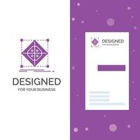 Business Logo for Architecture. cluster. grid. model. preparation. Vertical Purple Business .Visiting Card template. Creative background vector illustration