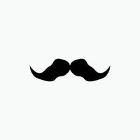 bigote. inconformista. movimiento masculino. icono de glifo de hombres. ilustración vectorial aislada vector