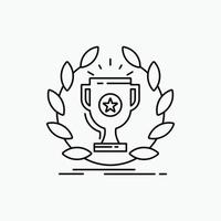 award. cup. prize. reward. victory Line Icon. Vector isolated illustration