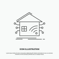 Automation. home. house. smart. network Icon. Line vector gray symbol for UI and UX. website or mobile application