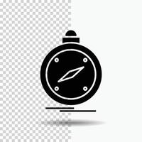 compass. direction. navigation. gps. location Glyph Icon on Transparent Background. Black Icon vector