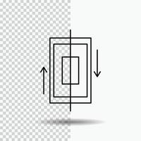 sync. synchronization. data. phone. smartphone Line Icon on Transparent Background. Black Icon Vector Illustration