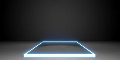 modern background laser light neon light platform tech style 3d illustration photo