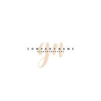 GN Initial handwriting and signature logo design with circle. Beautiful design handwritten logo for fashion, team, wedding, luxury logo. vector