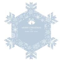 Christmas Vector Snowflake Shape Frame Illustration With Snowflakes And Text Space.