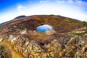 Kerith or Kerid, a volcanic crater lake located in the Grimsnes area in south Iceland, along the Golden Circle photo