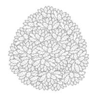 lotus flower coloring page of simplicity artistic drawn with blossom flower on isolated background vector