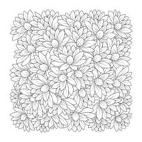 flor de loto para colorear página de simplicidad artística dibujada con flor de flor sobre fondo aislado vector