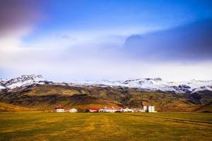 Eyjafjallajokull, or Island Mountain Glacier, one of the smaller ice caps of Iceland at north of Skogar photo