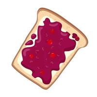 Sweet toast with jam. vector