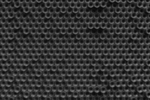 Abstract row of black objects background 3d rendering photo