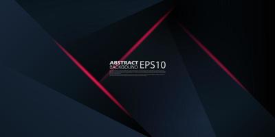 Modern geometry abstract background with dark color and red light design. Vector Eps10