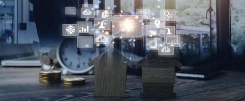 Digital transformation technology strategy, digitization and digitalization of business processes and data, optimize and automate operations, customer service management, internet and cloud computing photo