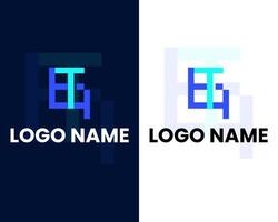 letter e t and a mark logo design template vector