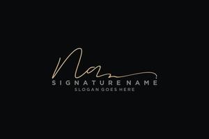 Initial NA Letter Signature Logo Template elegant design logo Sign Symbol template vector icon