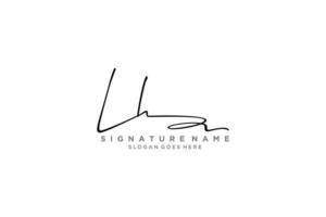 plantilla de logotipo de firma de letra inicial lh diseño elegante logotipo signo símbolo plantilla vector icono