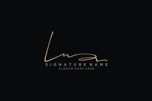 inicial ln carta firma logotipo plantilla elegante diseño logotipo signo símbolo plantilla vector icono