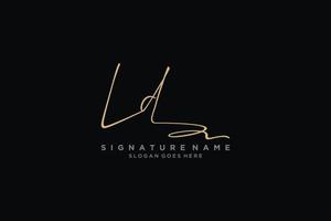 Initial LD Letter Signature Logo Template elegant design logo Sign Symbol template vector icon