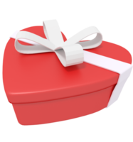 Ilustración 3d de caja de regalo png