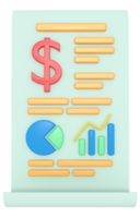 3d illustration du rapport de croissance de l'entreprise png