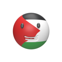 3D Palestine country ball . Rendered object illustration png