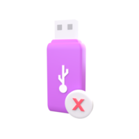 3D Flash disk . Rendered object illustration png