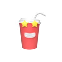 personagem de bebida refrigerante fofo. ilustração de renderização 3D png