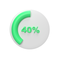 Geschäftsdatendiagramm. 3D-Darstellung png