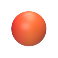 esfera de gradiente de cor. renderização 3D png
