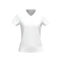 vista frontal de camiseta blanca en blanco para diseño de maqueta de plantilla de maqueta png