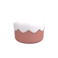 3D Cake cartoon style icon. Rendered object illustration png