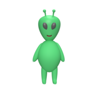 alienígena 3D. ilustração de objeto renderizado png