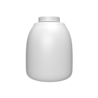 bouteilles blanches vierges pour la maquette du produit. illustration de rendu 3d png