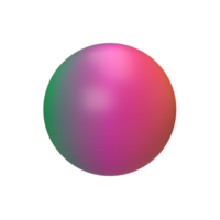 Color gradient sphere. 3d render png