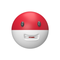 3D Indonesia country ball . Rendered object illustration png