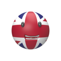 3D England country ball . Rendered object illustration png