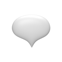 Bubble-Chat 3D-Symbol und Symbol. Objektdarstellung rendern png