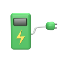 elettrico energia stazione 3d icona e simbolo concetto. rendere oggetto png