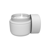 maquiagem cosmética branca em branco para maquete do produto. ilustração de renderização 3D png